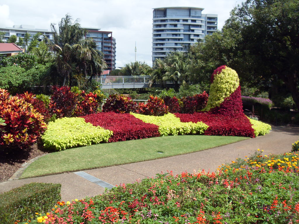 Roma street park land Brisbane Australia